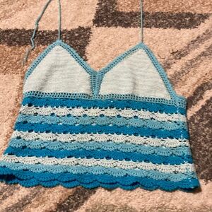 Crochet midriff tank